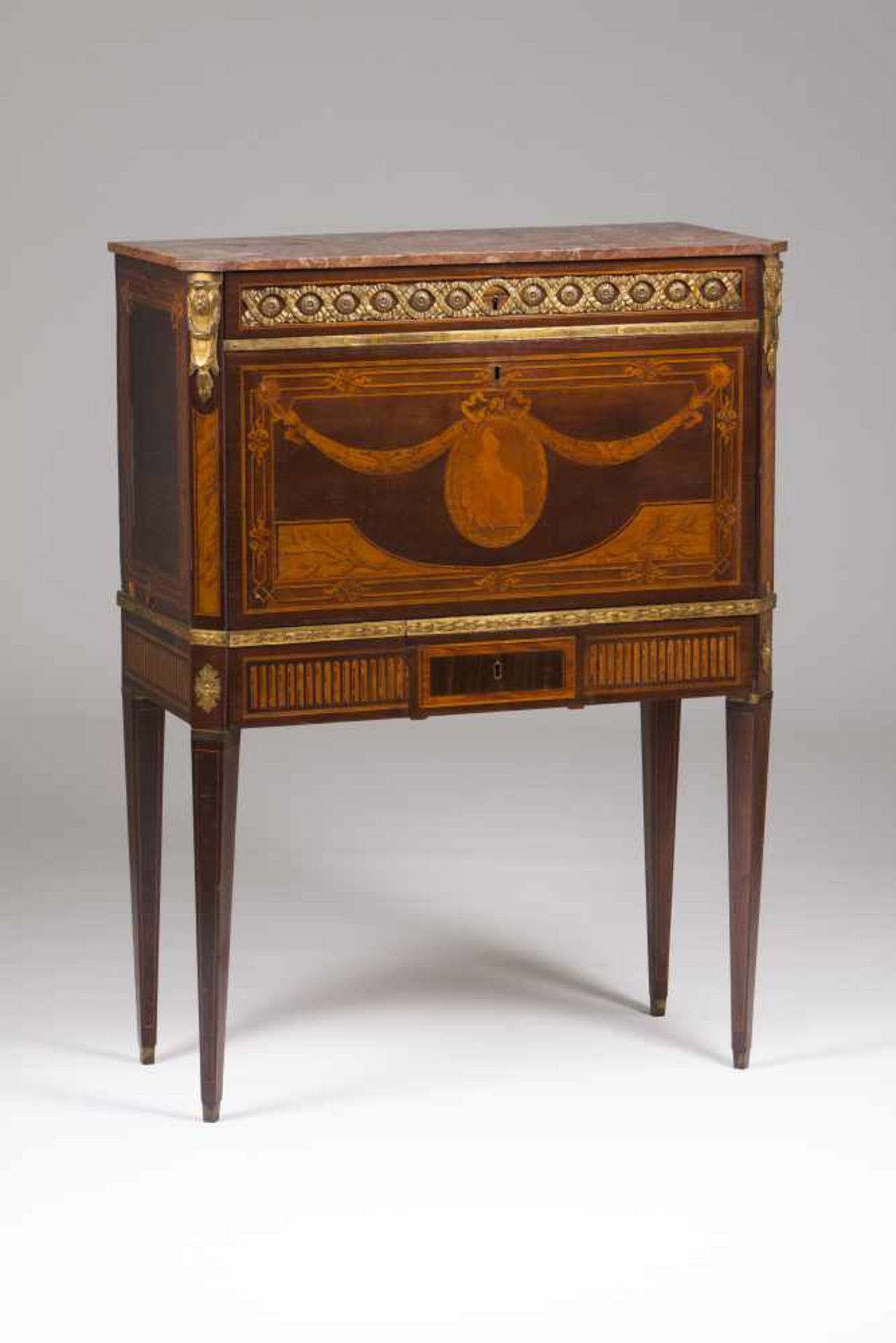 A Louis XVI style Secretaire à Ábattant<b