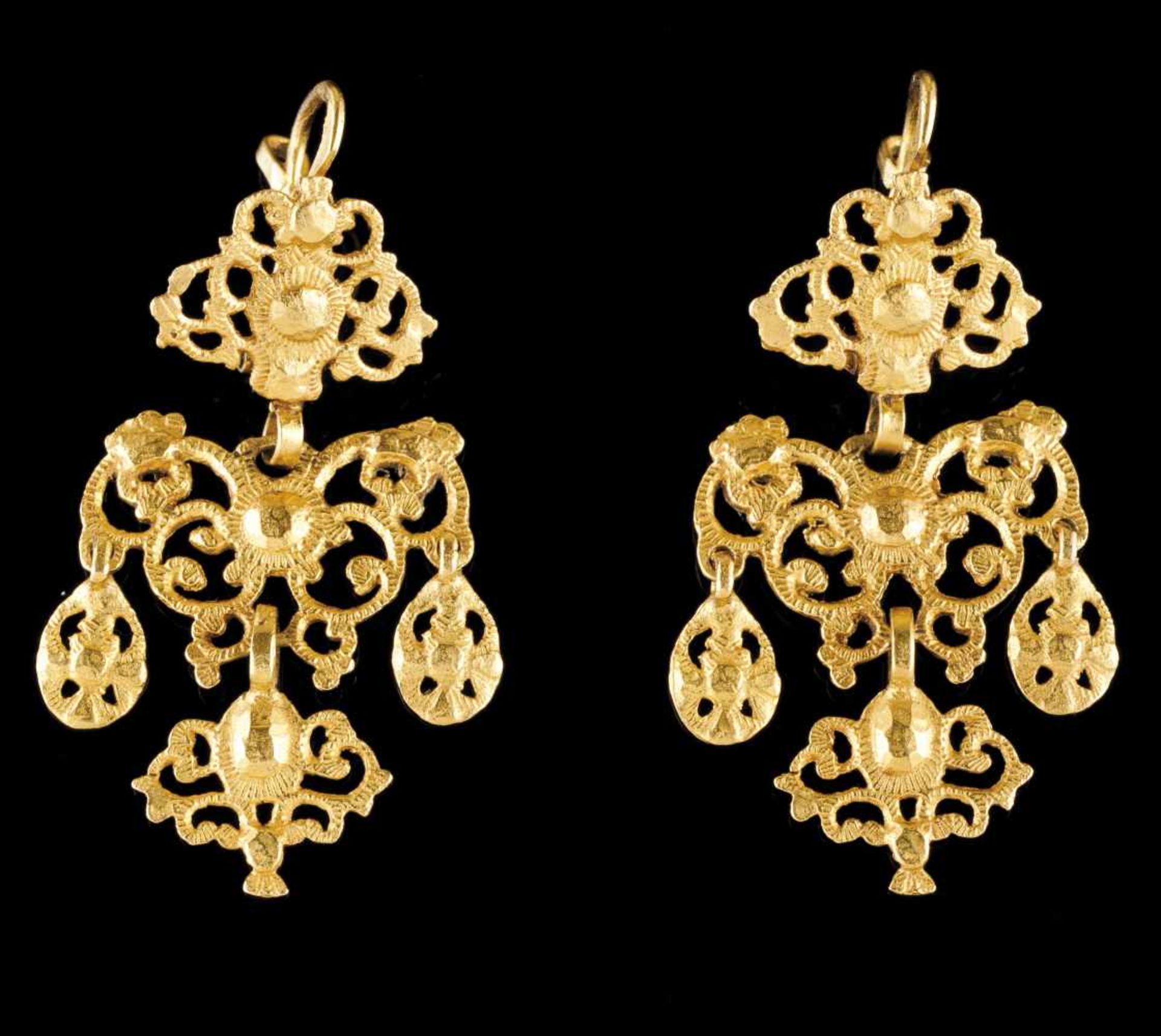 A pair of earrings