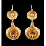 A pair of pendant earrings