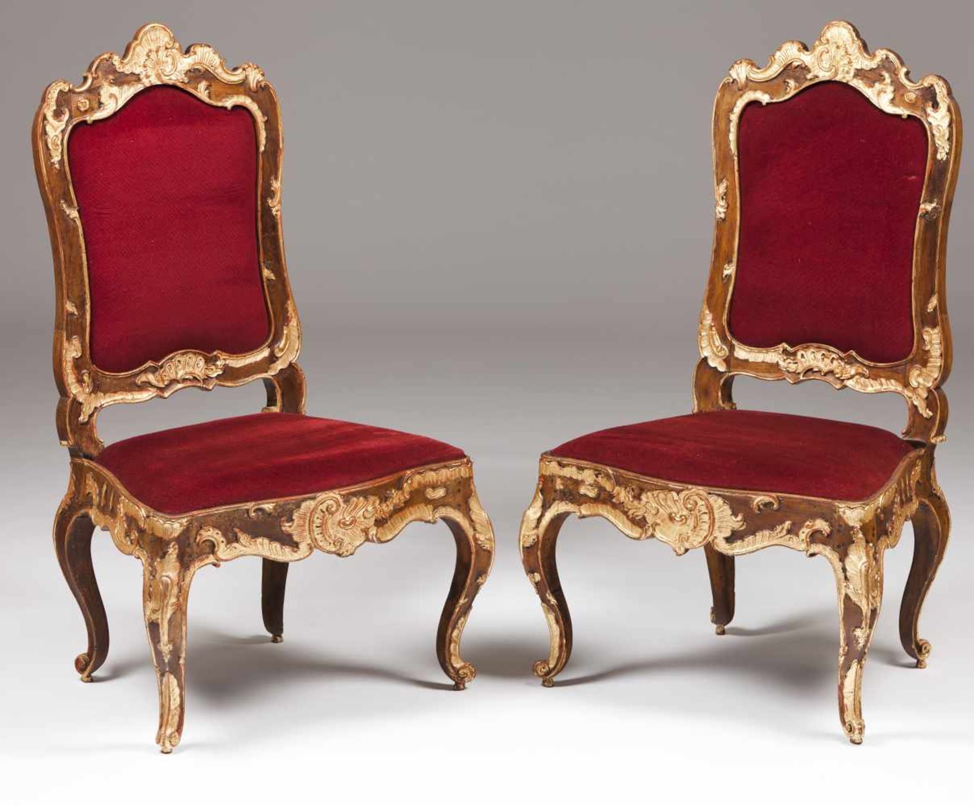 A pair of rocaille chairs