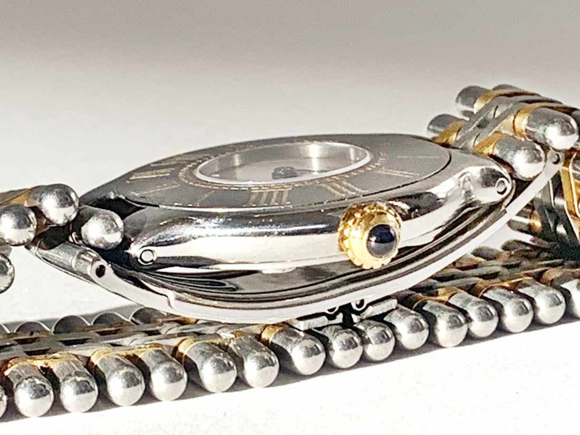 CARTIER Damenarmbanduhr Le Must, Stahl bicolor, Nr. 901094800; Ø ca. 24,9 mm; Gebrauchsspuren. - Bild 4 aus 11