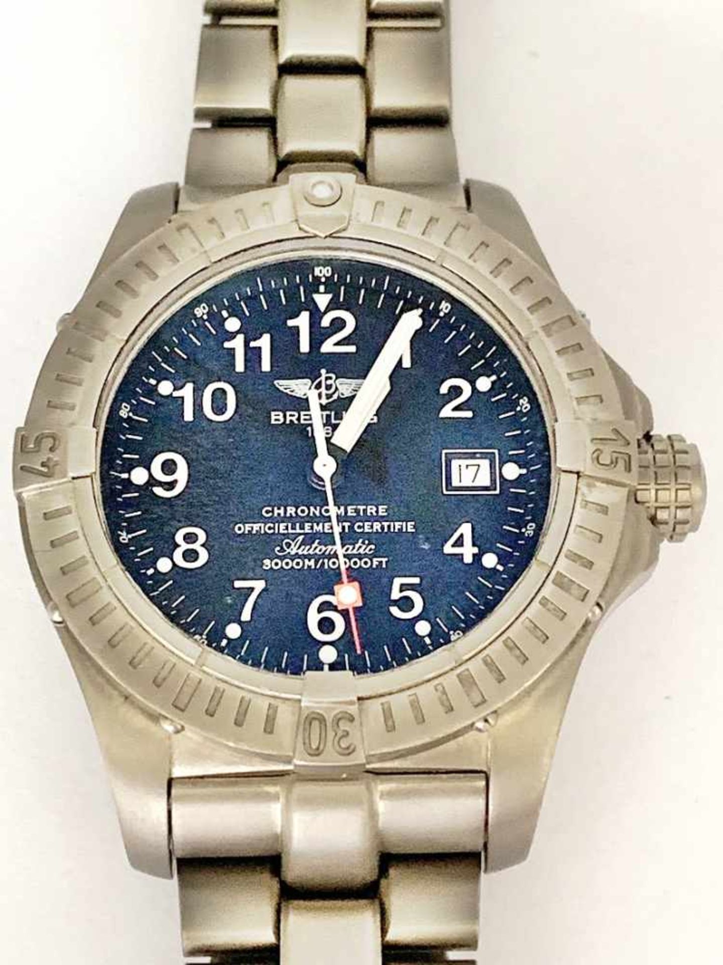 BREITLING Avenger Seamaster Herrenarmbanduhr, E17370, Chronometer TITAN, Ersatzglied, Automatik; Ø - Bild 2 aus 16