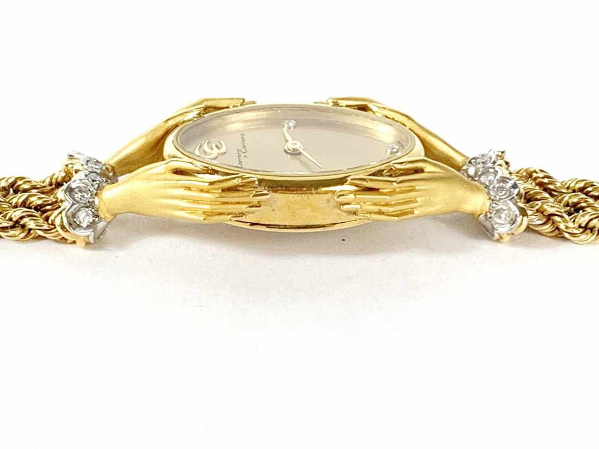 CARRERA y CARRERA Armbanduhr 750 GG / 35,9 g, 12 kleine Diamanten, insgesamt ca. 0,15 ct TW-W vsi, - Bild 2 aus 4