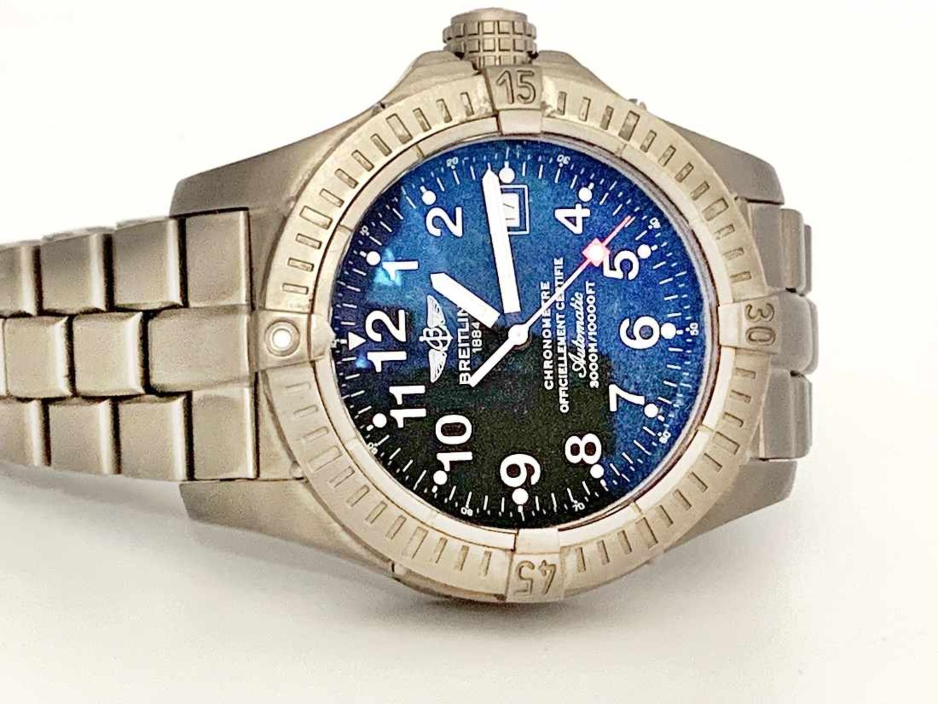 BREITLING Avenger Seamaster Herrenarmbanduhr, E17370, Chronometer TITAN, Ersatzglied, Automatik; Ø - Bild 15 aus 16