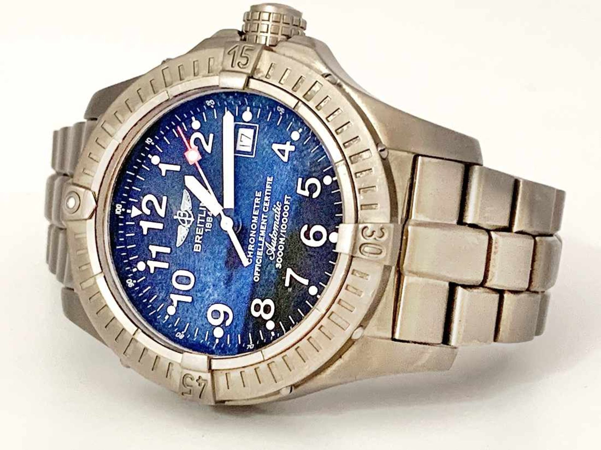 BREITLING Avenger Seamaster Herrenarmbanduhr, E17370, Chronometer TITAN, Ersatzglied, Automatik; Ø - Bild 14 aus 16