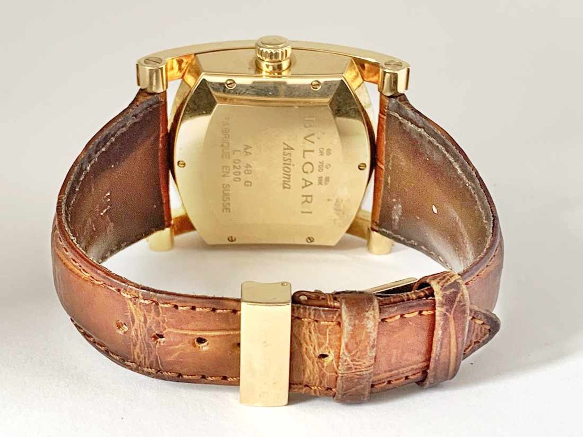 BULGARI Assioma Herrenarmbanduhr, Nr. AA 48 G, L0200, 750/000, Automatik; Gehäusemaße ca.: 38 mm x - Bild 9 aus 14