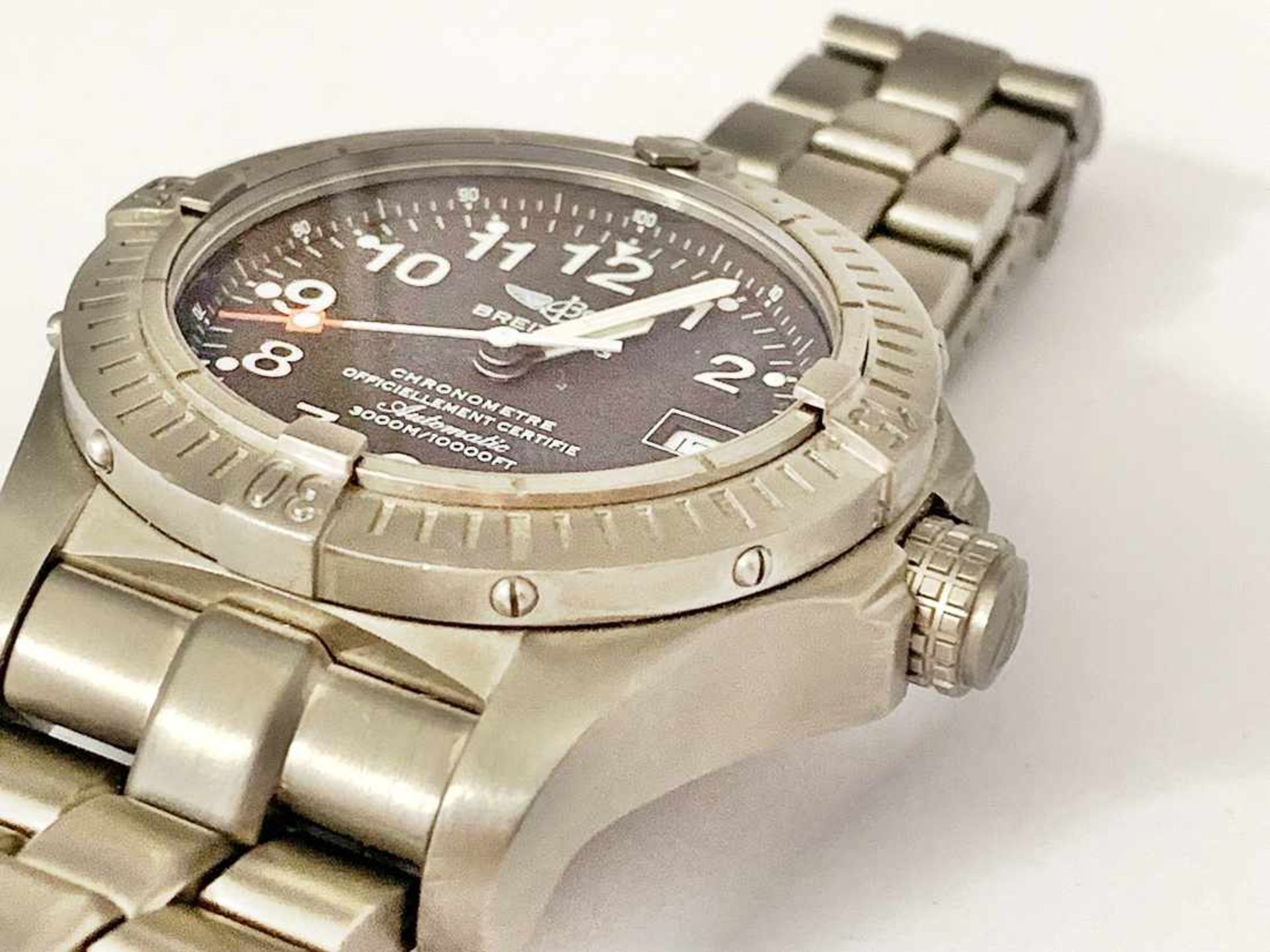 BREITLING Avenger Seamaster Herrenarmbanduhr, E17370, Chronometer TITAN, Ersatzglied, Automatik; Ø - Bild 4 aus 16