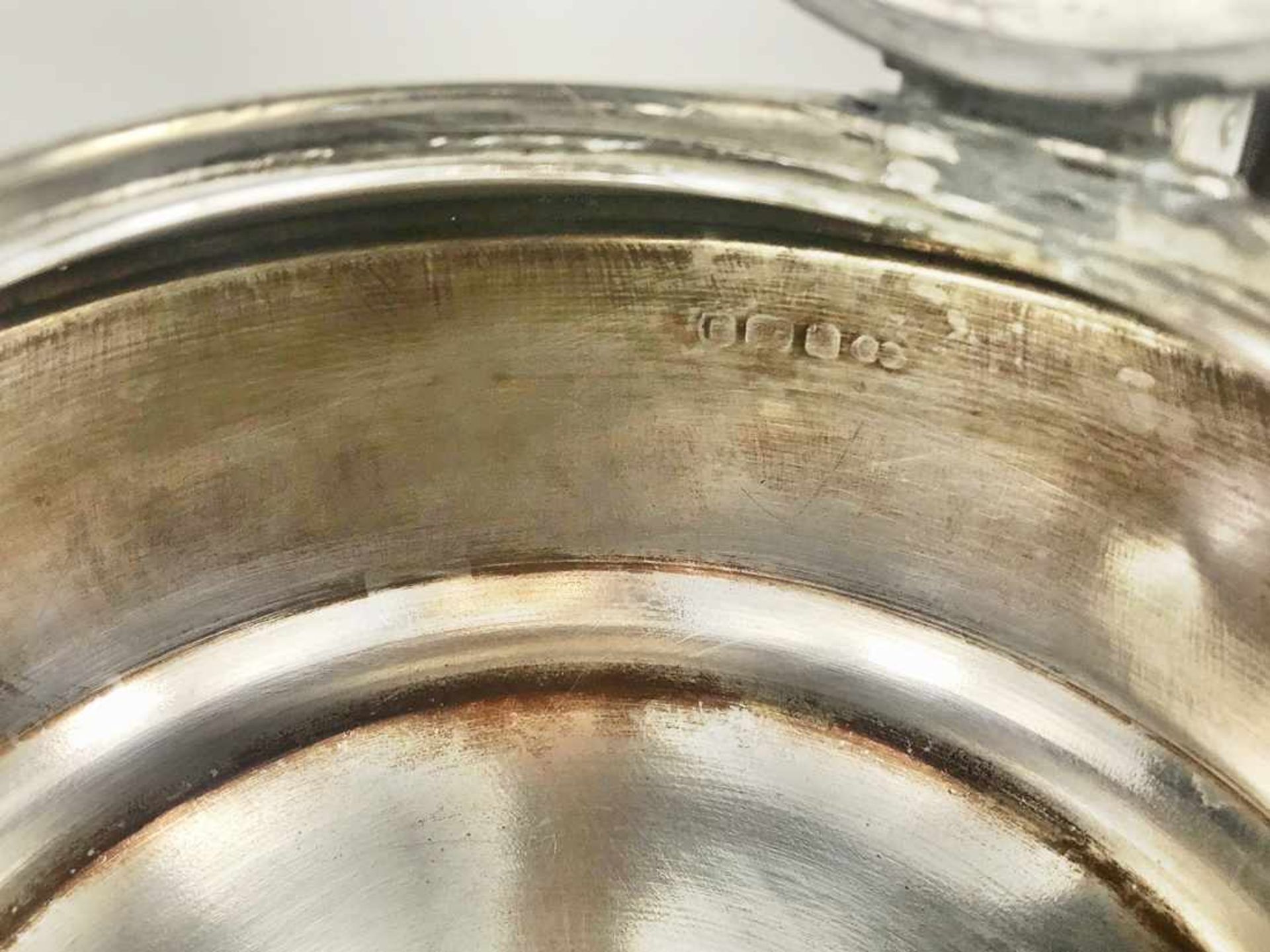 ART DECO Teekanne mit Bakelitgriff und Bakelitknauf; Gewicht: 424,0 g, Maße ca.: Breite 26,5 cm, - Bild 20 aus 21