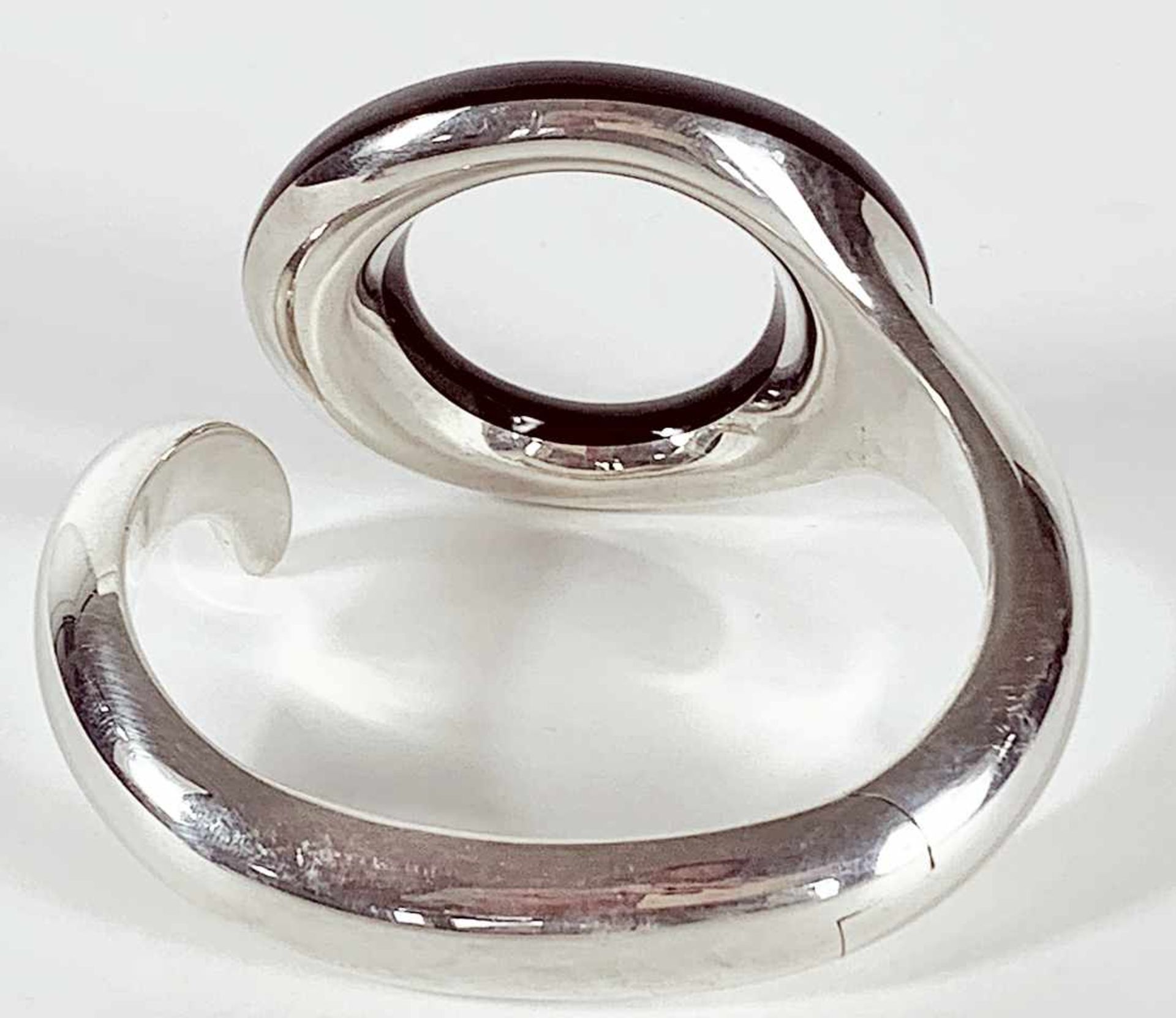 TIFFANY Armreif, Elsa Peretti Sevillana Manschettenreif, 925 Silber/ 76,8 g, schwarze Jade , - Bild 7 aus 10