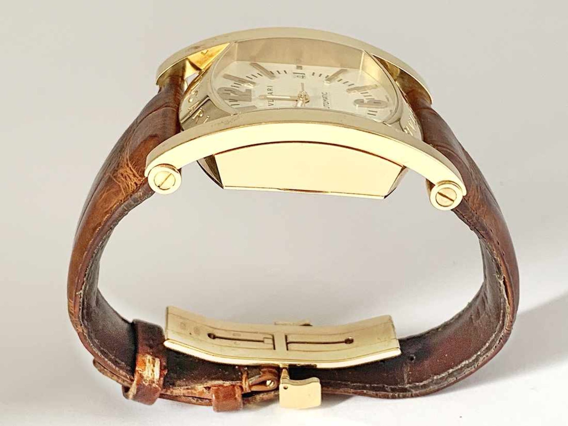 BULGARI Assioma Herrenarmbanduhr, Nr. AA 48 G, L0200, 750/000, Automatik; Gehäusemaße ca.: 38 mm x - Bild 7 aus 14