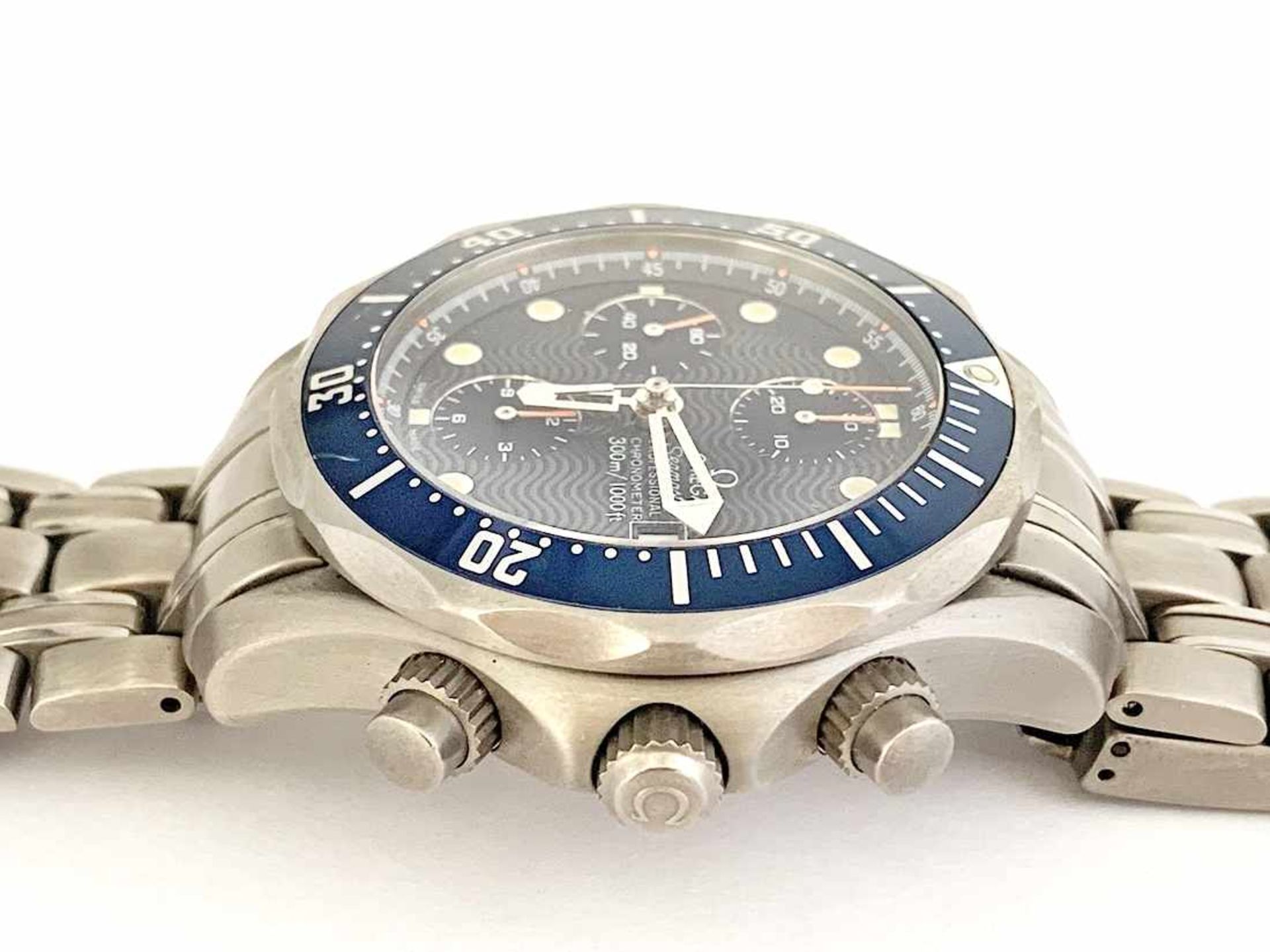 OMEGA Seamaster Herrenarmbanduhr TITAN, Chronometer Automatik; Ø ca. 43 mm, Zustand: 3-, - Bild 6 aus 16