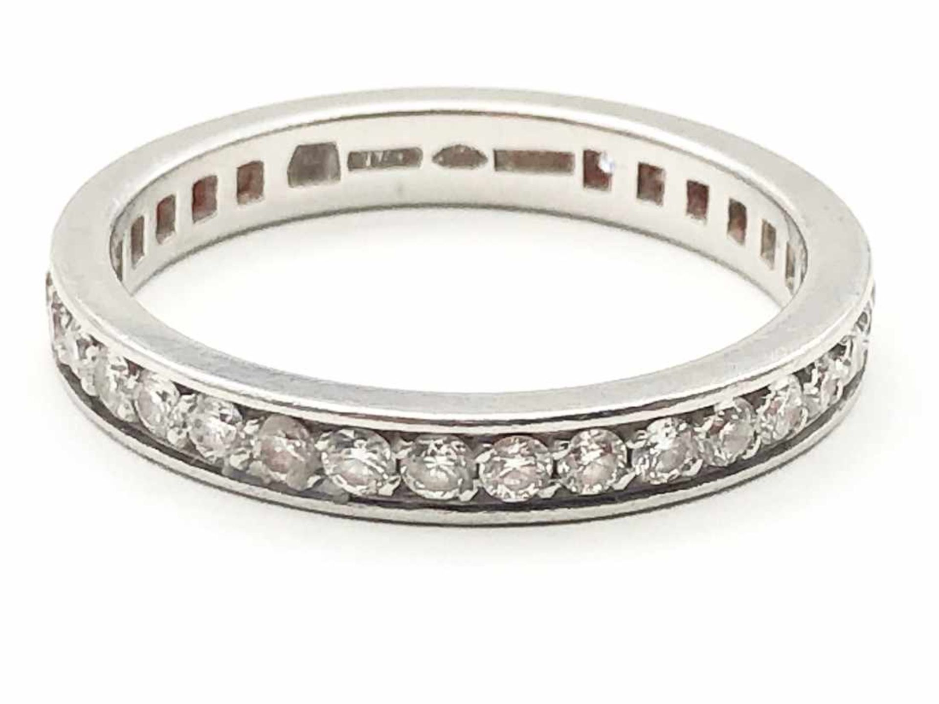 BULGARI Memory-Ring, 950 Platin / 5,2 g, 32 Brillianten ingesamt 0,82 ct Tw vsi, Papiere von 09/ - Bild 15 aus 18