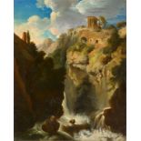 Deutsch, um 1820 ()Der Sibyllentempel in Tivoli. Öl auf Leinwand. 109 × 87 cm ( 42 ⅞ × 34 ¼ in.).