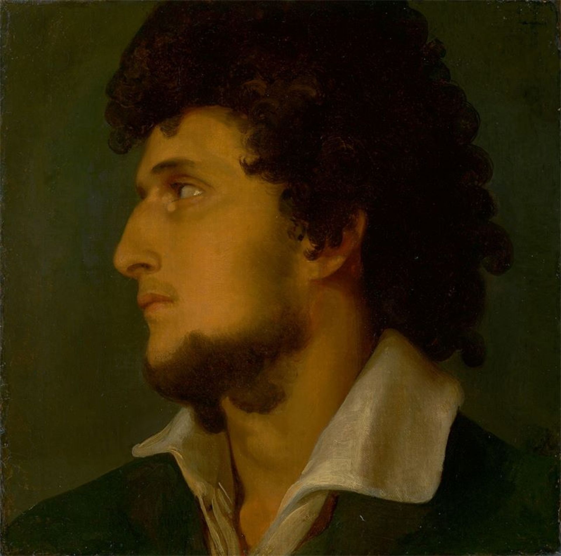 Deutsch, um 1850 ()Giacomo Orlandi di Subiaco. Öl auf Leinwand. Doubliert. 40 × 40 cm ( 15 ¾ ×