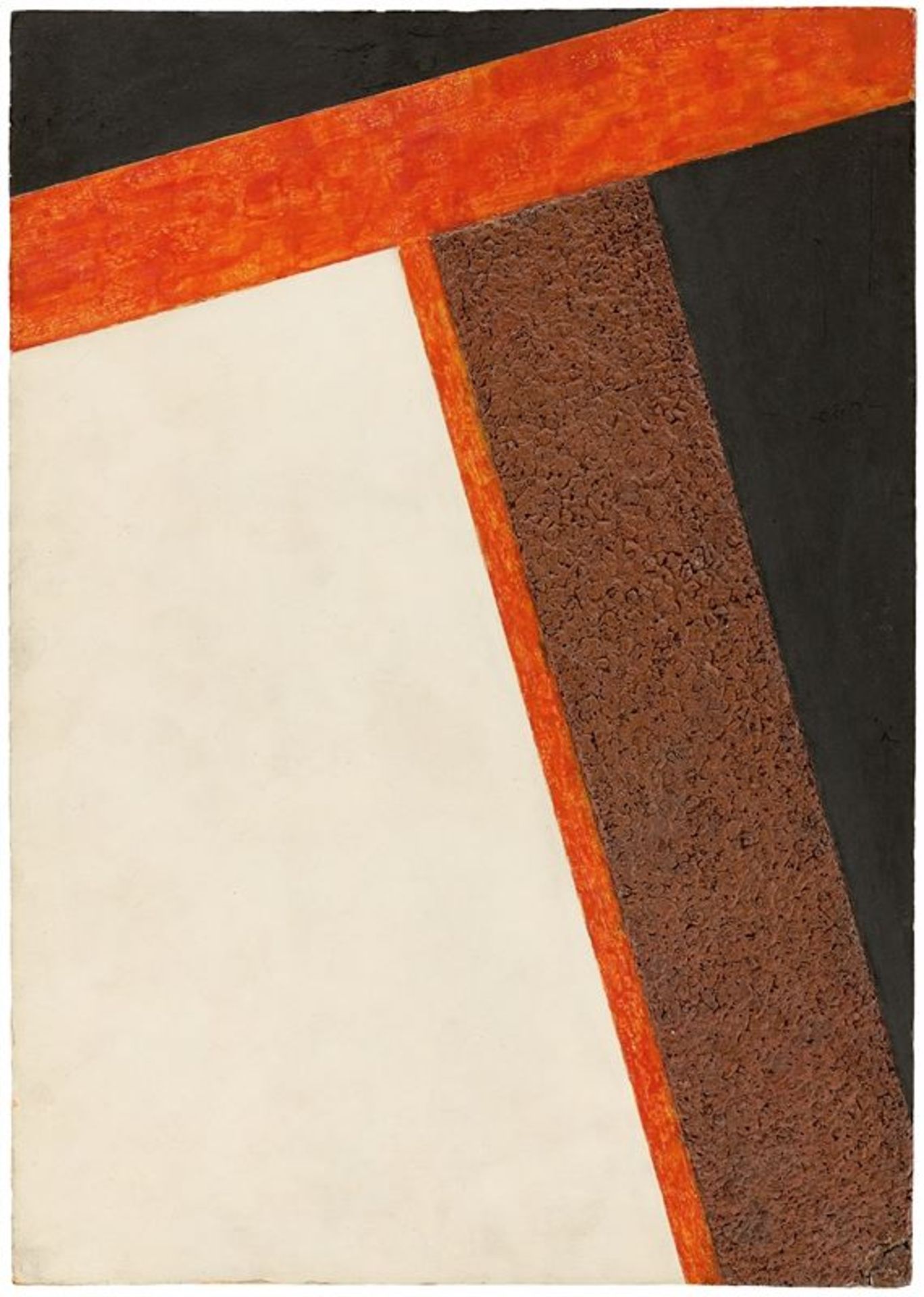 Carl Buchheister (1890 – Hannover – 1964)„Diagonalkomposition 534“. 1934Reliefbild: Mischtechnik auf