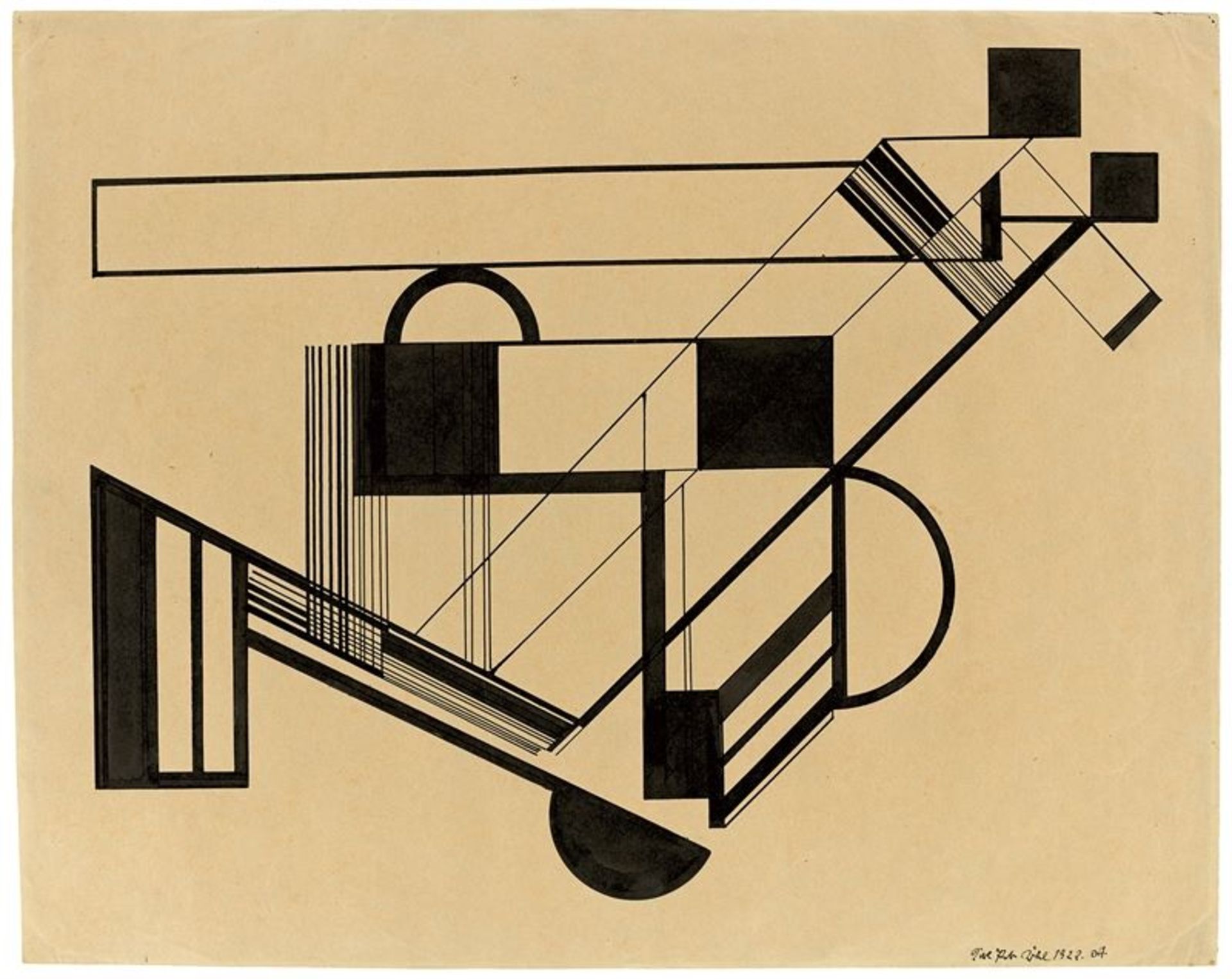 Karl Peter Röhl (1890 – Kiel – 1975)Ohne Titel. 1922Tuschpinsel und -feder auf Papier. 39,5 × 49,7