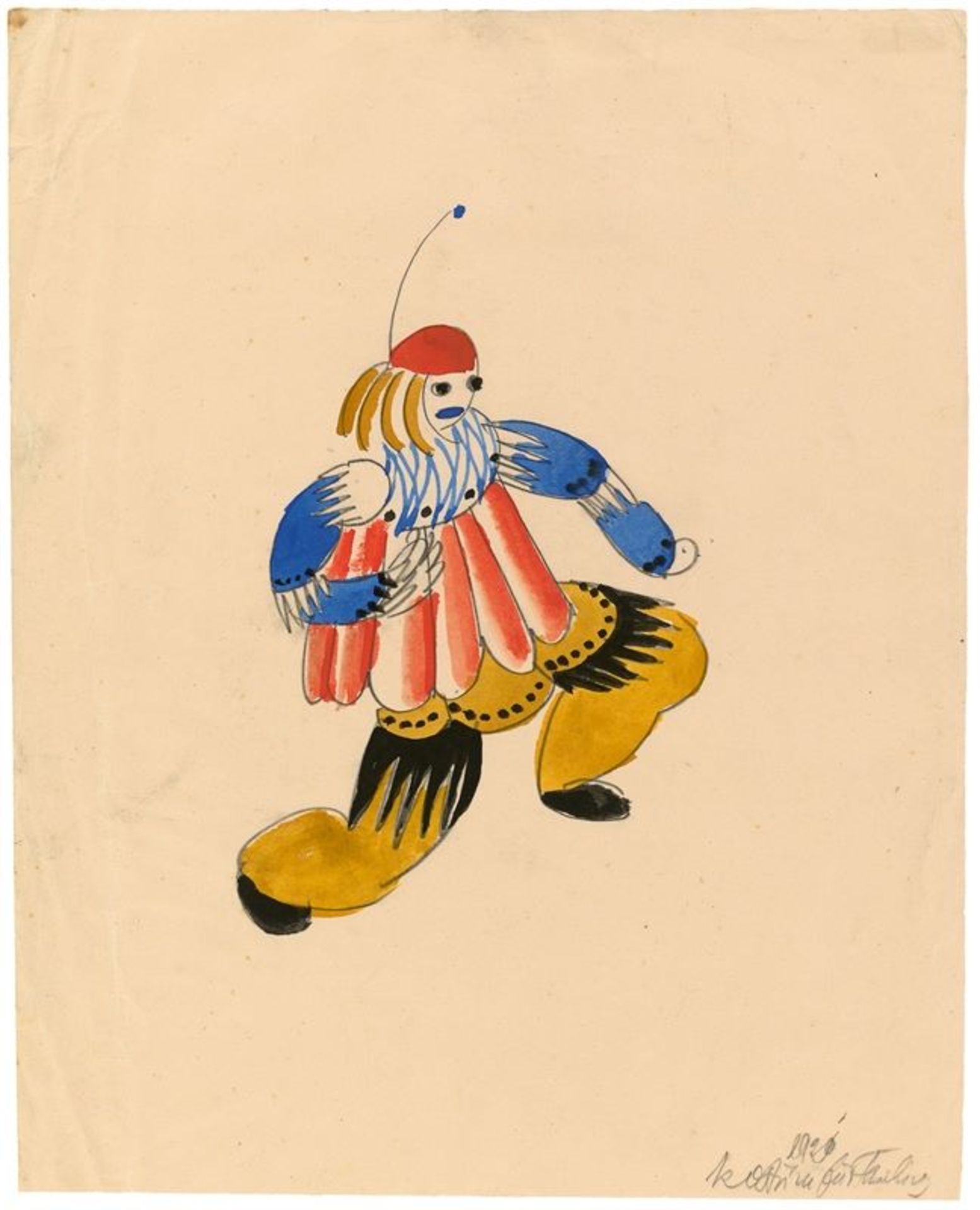 Ludwig Hirschfeld-Mack (Frankfurt am Main 1893 – 1965 Sydney)„Kostüm für Fasching“. 1920Aquarell und