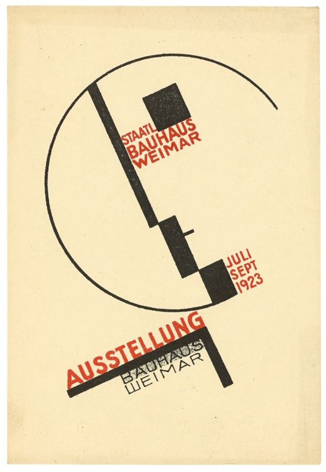 Dörte Helm (Berlin 1898 – 1941 Hamburg)„Ausstellung Bauhaus Weimar Juli Sept 1923“.