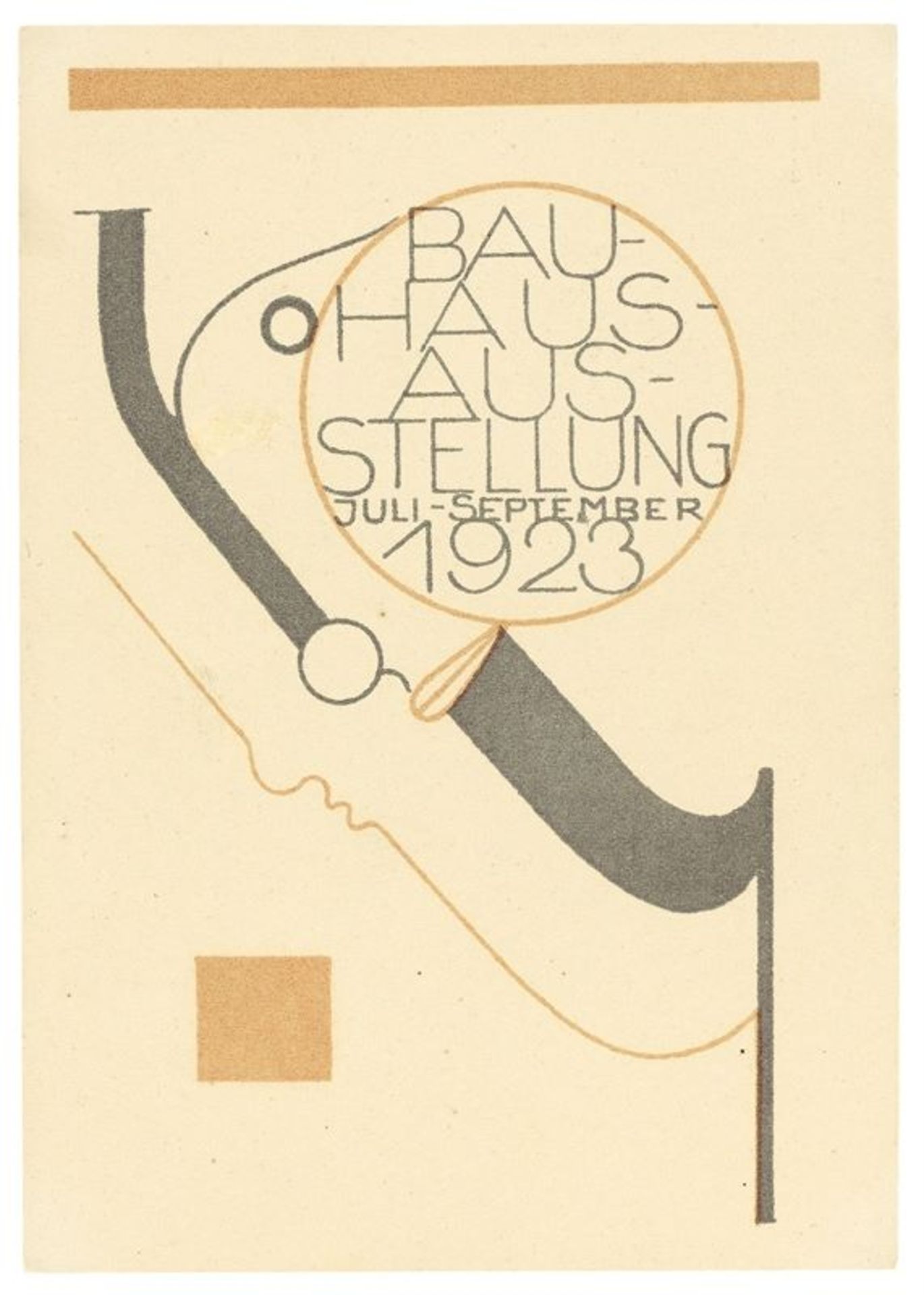 Oskar Schlemmer (Stuttgart 1888 – 1943 Baden-Baden)„Bauhaus-Ausstellung Juli – September 1923“.