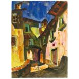 Karl Schmidt-Rottluff (Rottluff 1884 – 1976 Berlin)„Gasse in Cavigliano“. 1928Aquarell und