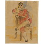 Pablo Picasso (Málaga 1881 – 1973 Mougins)„Saltimbanque en costume rouge“. 1923 (?)Aquarell auf