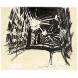 Ludwig Meidner (Bernstadt 1884 – 1966 Darmstadt)Berliner Straße bei Nacht. 1913Tuschpinsel und -