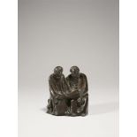 Ernst Barlach (Wedel 1870 – 1938 Rostock)„Die lesenden Mönche II“ (die Buchleser). 1921Bronze mit