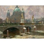 Otto Antoine (Koblenz 1865 – 1951 Unteruhlingen am Bodensee)„Schloßbrücke“ (Berlin). Öl auf