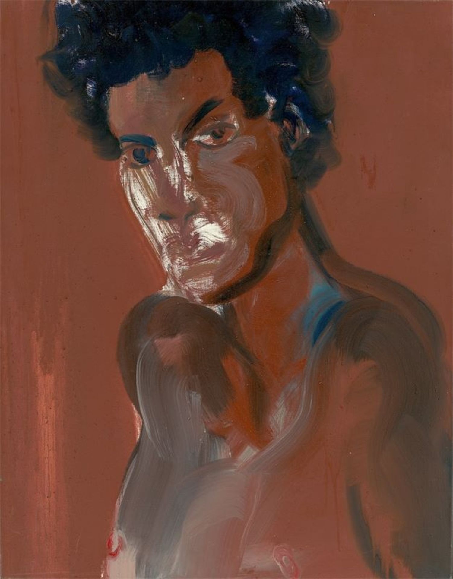 Rainer Fetting (Wilhelmshaven 1949 – lebt in Berlin)„Marc“. 1990Öl auf Leinwand. 90 × 70 cm ( 35 ⅜ ×