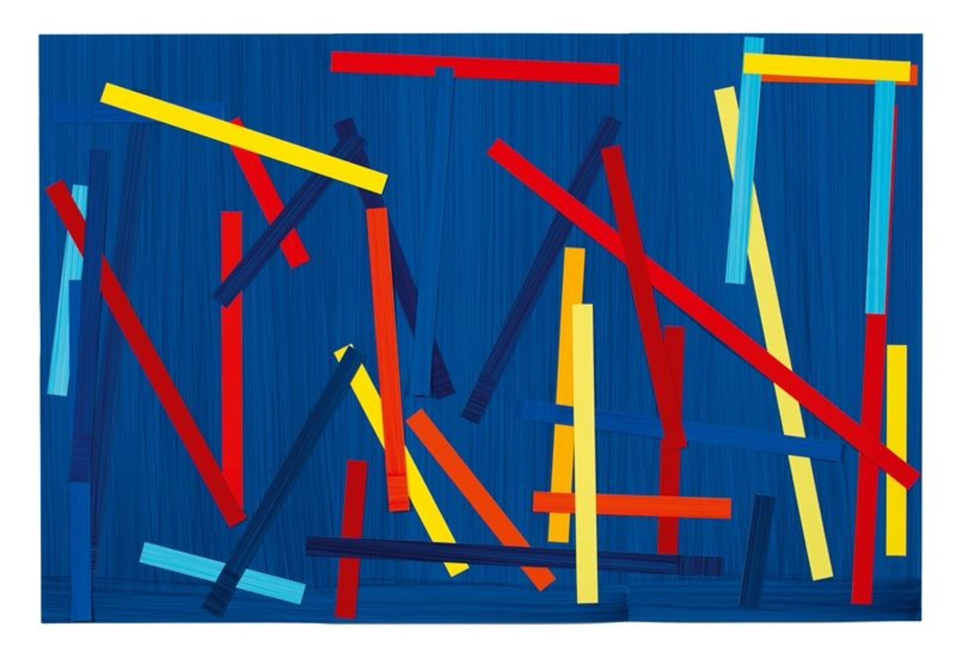 Imi Knoebel (Dessau 1940 – lebt in Düsseldorf)„Fishing Blue I E“. 2007–2009Acryl auf