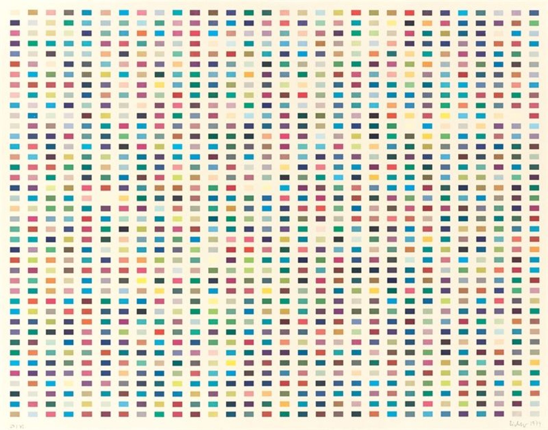 Gerhard Richter (Dresden 1932 – lebt in Köln)„1260 Farben“. 1974Farboffset auf Karton. 59,4 × 77