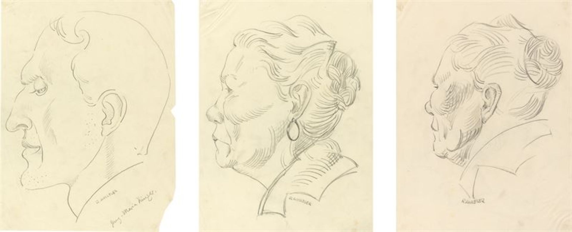 Rudolf Ausleger (Weißenfels/Thüringen 1897 – 1974 Berlin)„Georg Maria Künzler“ / Frauenporträt. 3