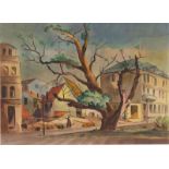 Christian Arnold (Fürth/Bayern 1889 – 1960 Bremen)„Strasse“. 1947Aquarell über Bleistift auf Papier.