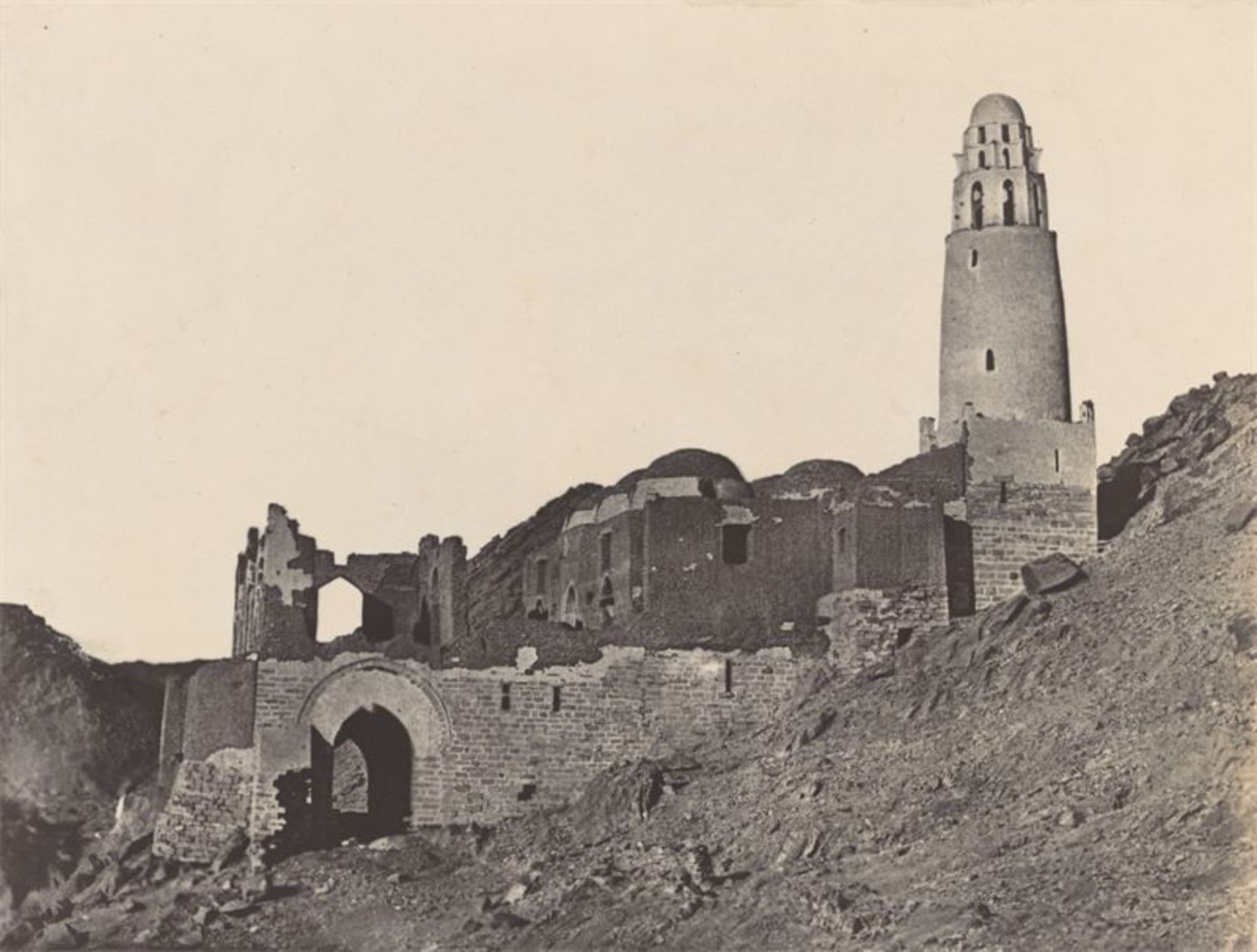 Maxime Du Camp (Paris 1822 – 1894 Baden-Baden)Nubie, Mosquée de Bellal / Thèbes, Gournah, Palais