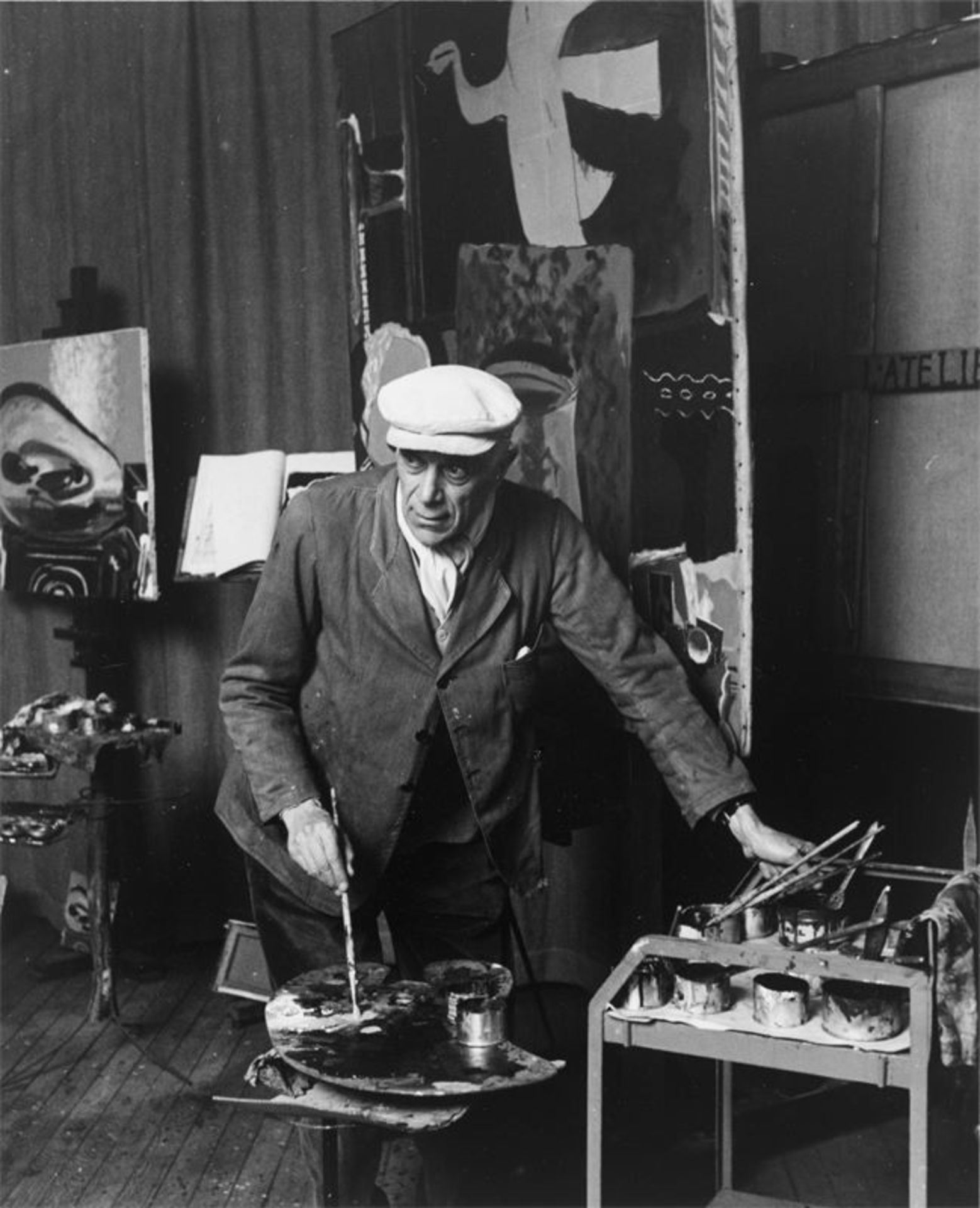 Robert Doisneau (Gentilly 1912 – 1994 Paris)Georges Braque, Paris. 1953Späterer Silbergelatineabzug.