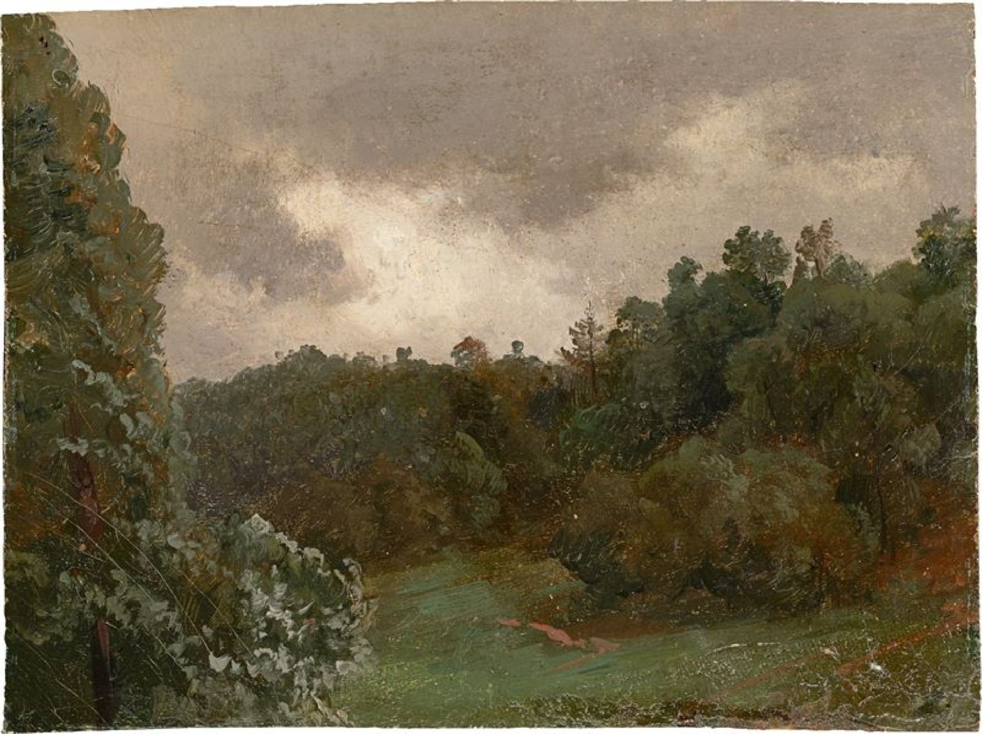 Ernst oder Bernhard Fries (Heidelberg 1801/1820 – 1833/1879 Karlsruhe/München)Waldstudie II. Öl