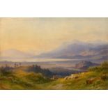 Carl Morgenstern (1811 – Frankfurt a.M. – 1893)Blick auf Chiavenna am Comer See. Öl auf Leinwand. 29