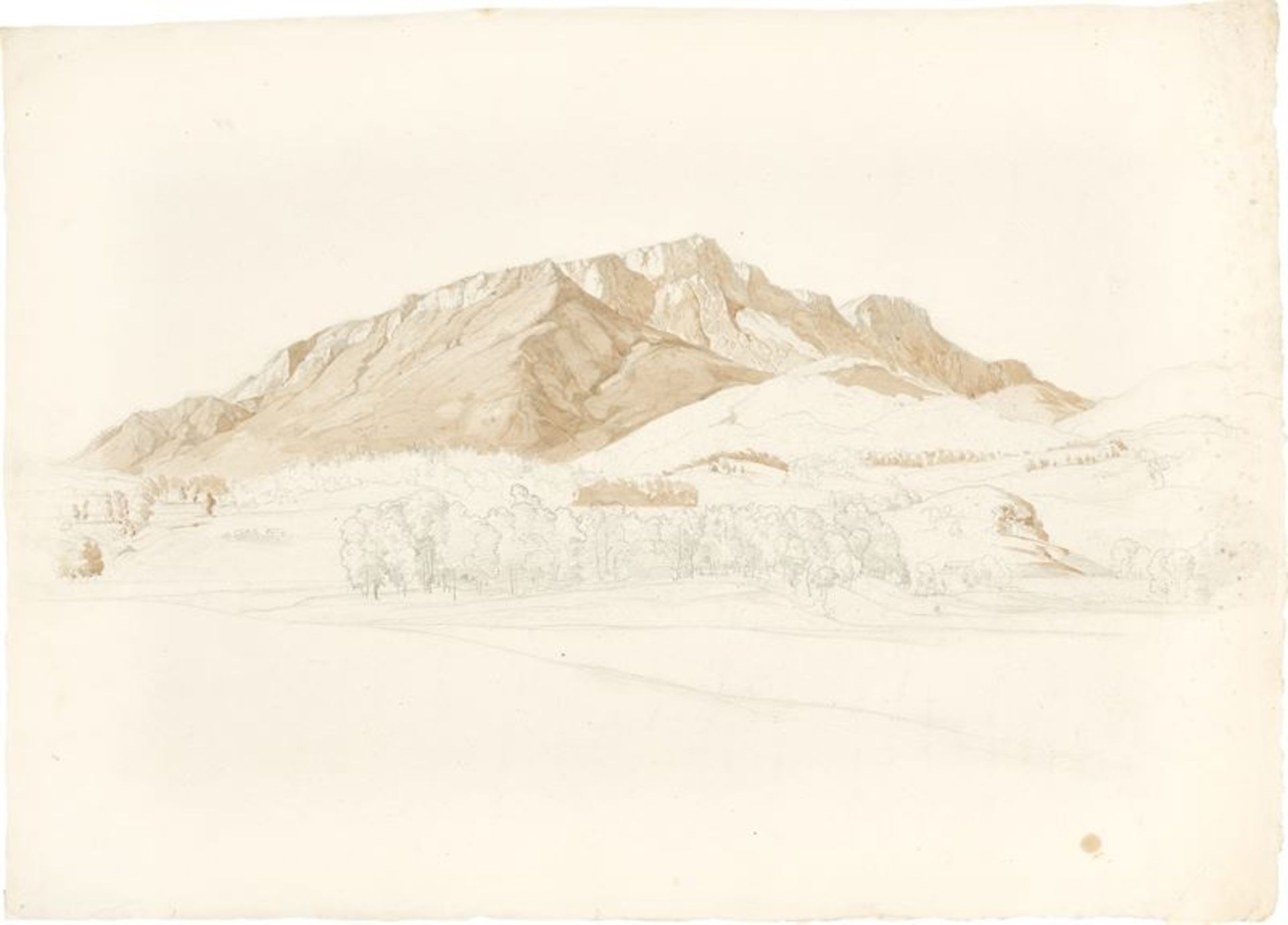 Ernst oder Bernhard Fries (Heidelberg 1801/1820 – 1833/1879 Karlsruhe/München)Gebirgslandschaft.