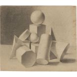 Bernhard Fries (Heidelberg 1820 – 1879 München)Geometrische Figuren III. Kreide, teilweise gewischt,