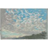 Max Pietschmann (1865 – Dresden – 1952)Wolkenstudie. 1904Pastell auf graublauem Bütten. 31 cm × 47,8
