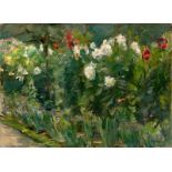 Max Liebermann (1847 – Berlin – 1935)„Rote und weiße Blumen nach Südosten (Blumenstauden im