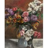 Lovis Corinth (Tapiau/Ostpreußen 1858 – 1925 Zandvoort)„Rosen, Tulpen und Flieder“. 1916Öl auf