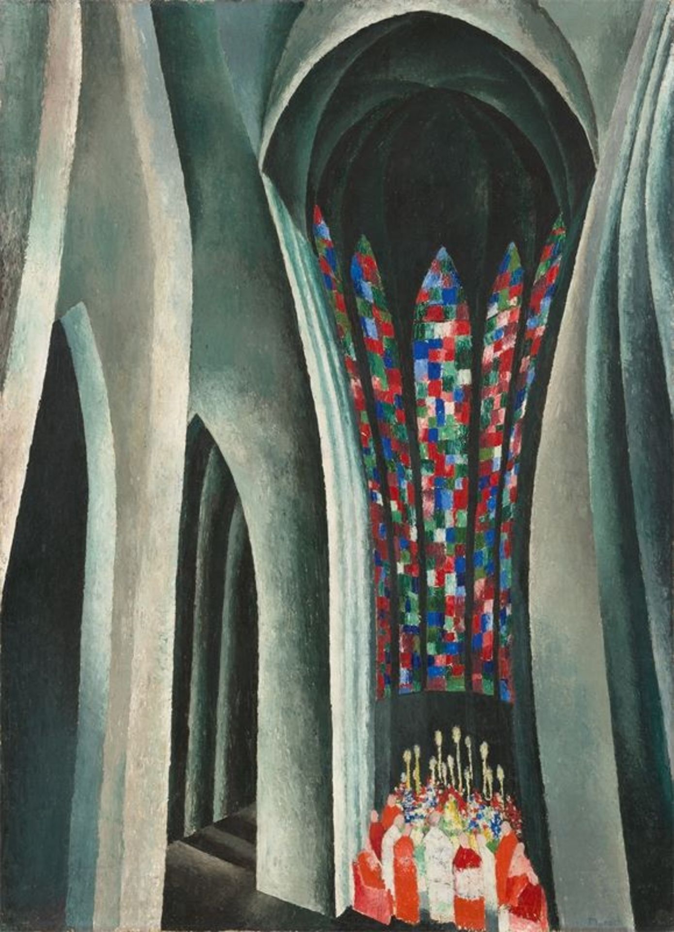 Otto Morach (Hubersdorf 1887 – 1973 Zürich)„Das Bild vom gotischen Dom“ („Im Dom“). Um 1918/19Öl auf