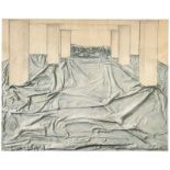 Christo (Gabrovo 1935 – lebt in New York)„Wrapped Floor (Project for Chicago)“. 1968Collage mit