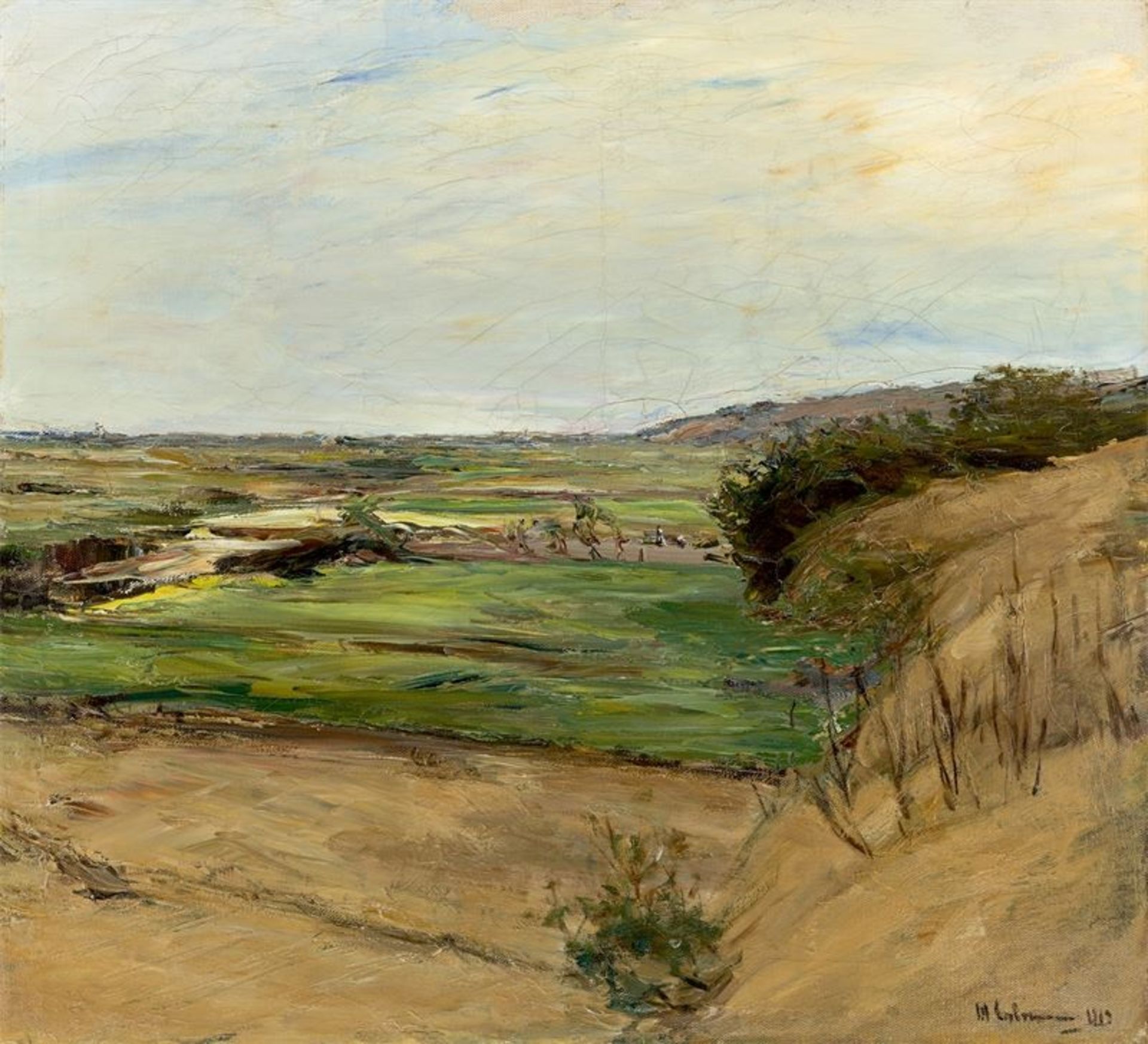 Max Liebermann (1847 – Berlin – 1935)„Dünenlandschaft“. 1912Öl auf Leinwand. 65,5 × 71,5 cm ( 25 ¾ ×