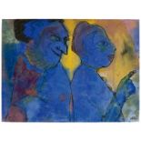 Emil Nolde (Nolde 1867 – 1956 Seebüll)Blaues Paar (aus der Reihe der „Phantasien“). Um 1931/