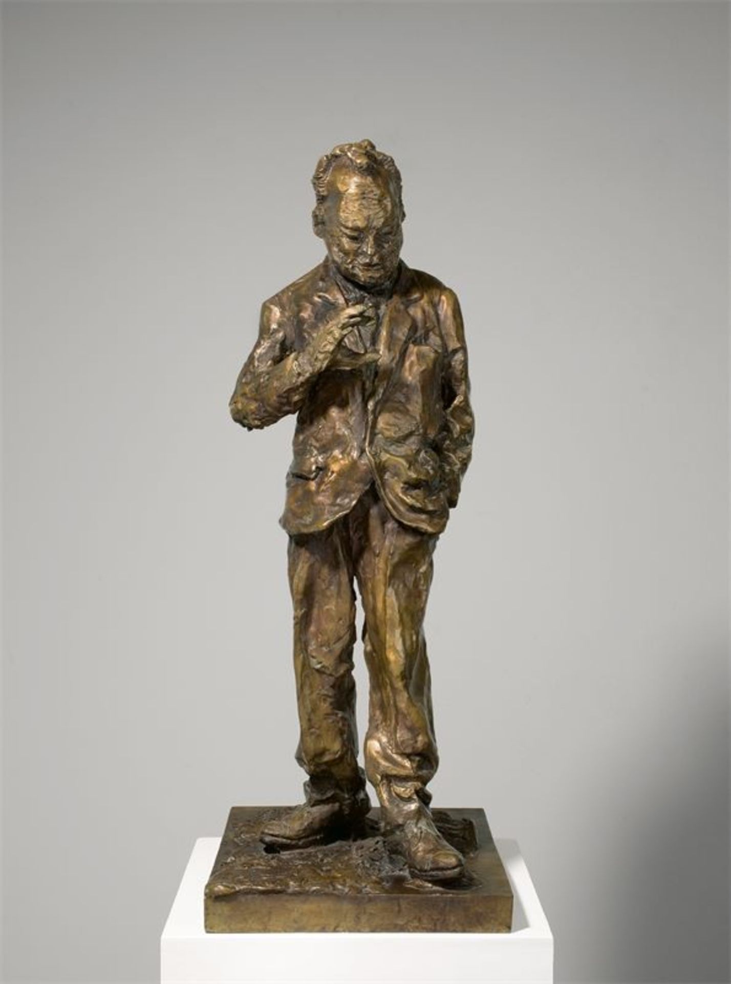 Rainer Fetting (Wilhelmshaven 1949 – lebt in Berlin)Willy Brandt. 1996Bronze mit goldbrauner Patina.