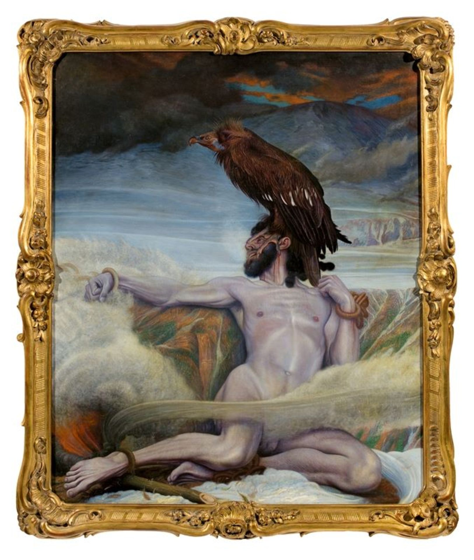 Richard Müller (Tschirnitz/Böhmen 1874 – 1954 Dresden-Loschwitz)„Prometheus am Kaukasus“. 1921Öl auf