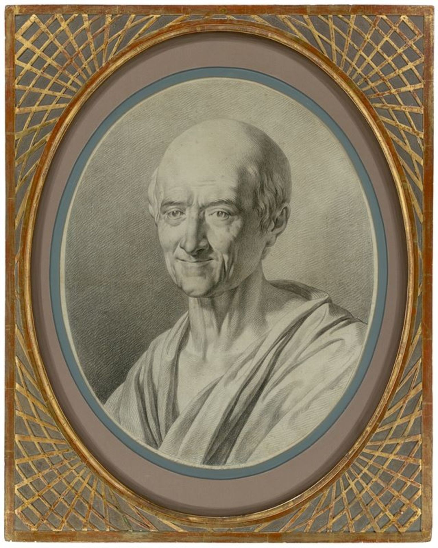 Jean-Jacques-François Le Barbier l‘ Aîné (Rouen 1738 – 1826 Paris)Porträt Voltaires – nach der Büste