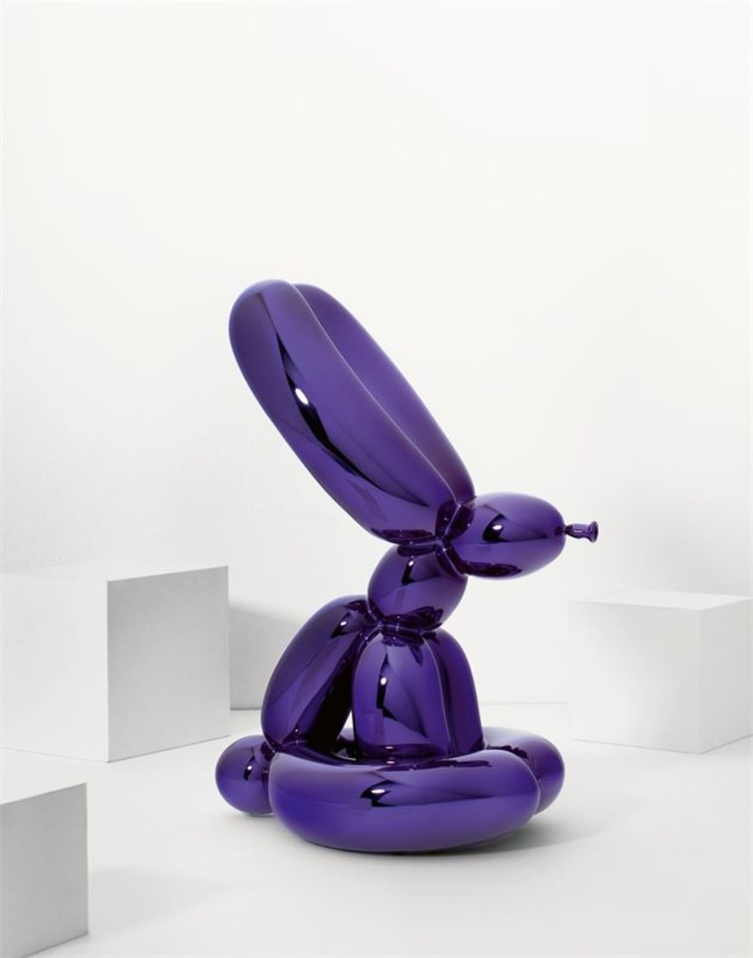 Jeff Koons (York, Pennsylvania 1955 – lebt in New York)„Balloon Rabbit (Violet)“. 2019Porzellan,